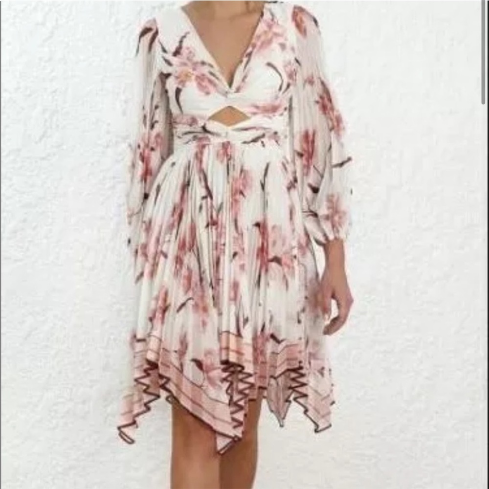 Zimmermann Pink Floral Midi Dress - Picture 7 of 10